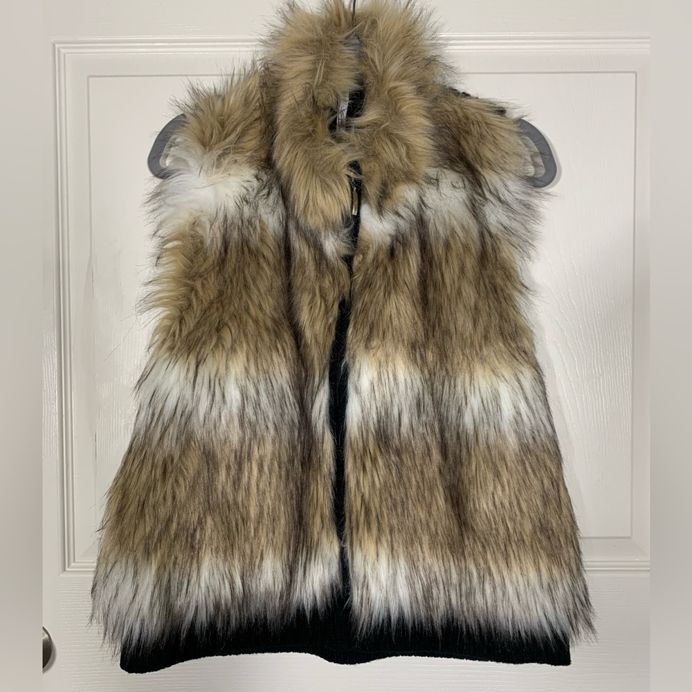 NWT Leo & Nicole Faux Fur Vest Size Petite X-Large